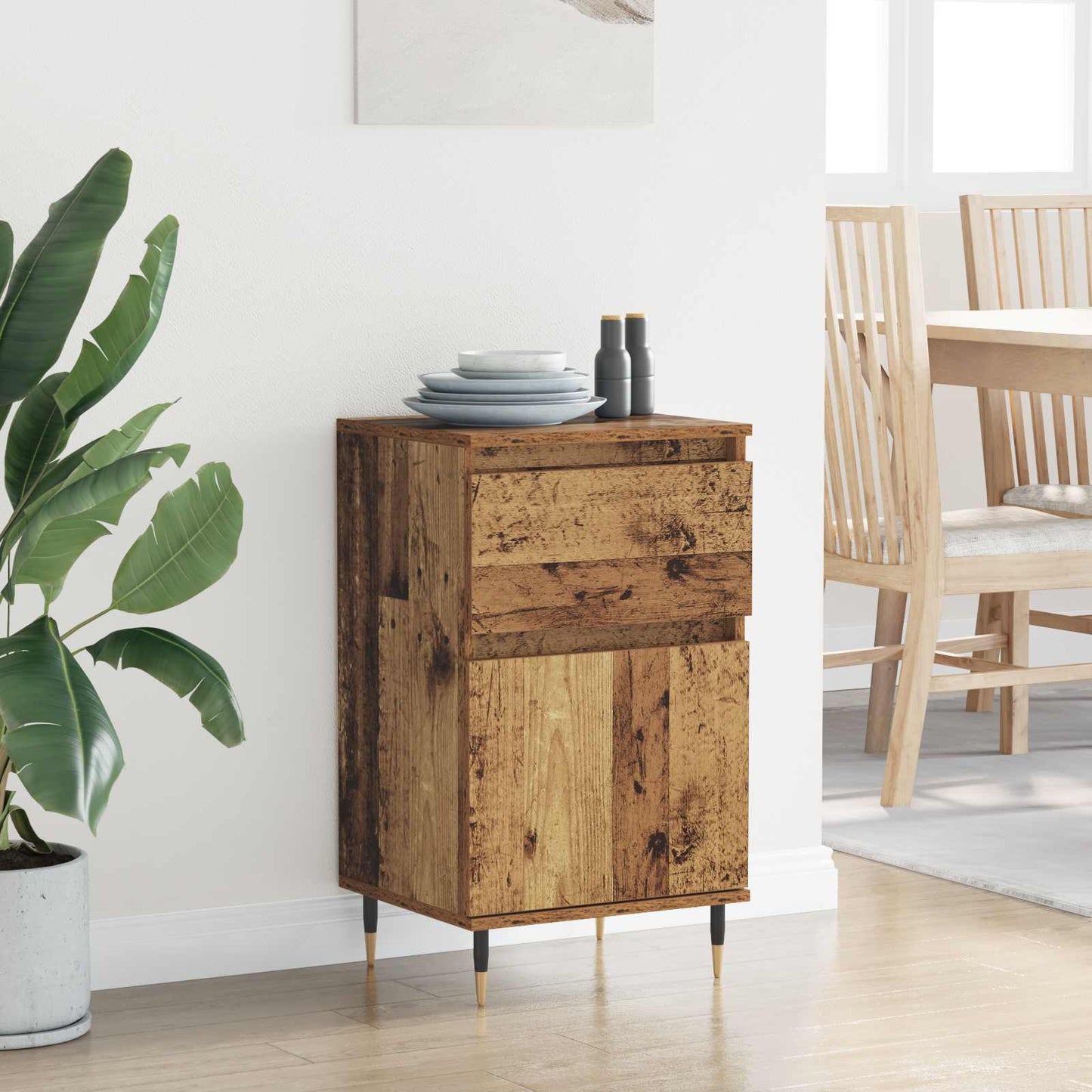 Sideboard Old Wood 40 x 35 x 70 cm Engineered Wood and Iron