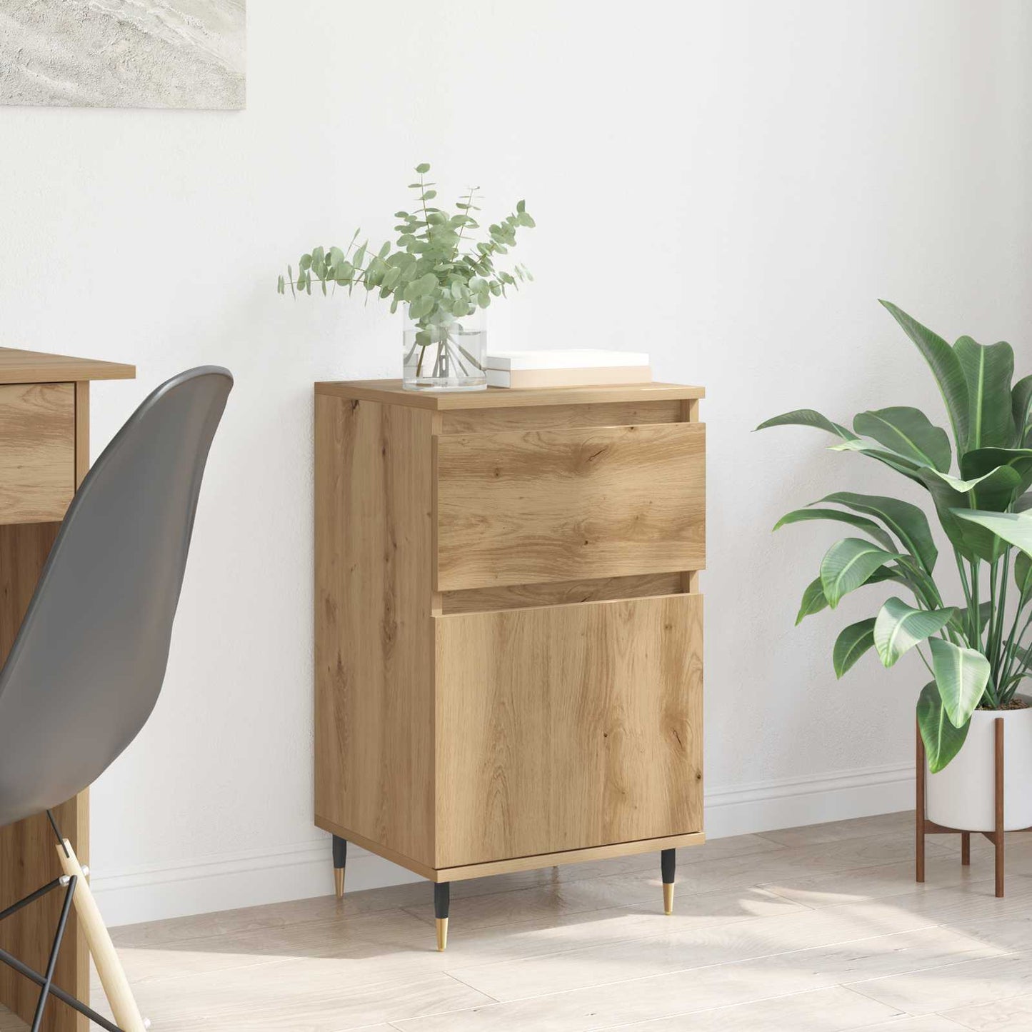 Sideboard Artisan Oak 40 x 35 x 70 cm Engineered Wood and Iron