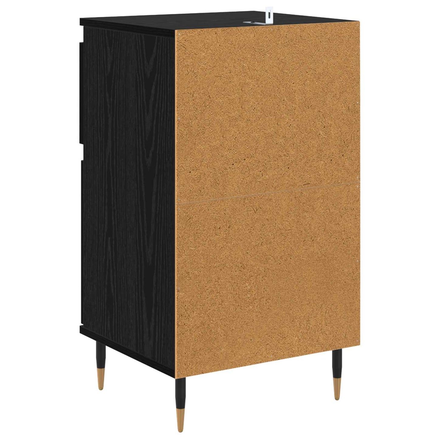 Sideboard Black Oak 40 x 35 x 70 cm Engineered Wood and Iron
