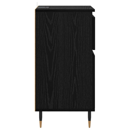 Sideboard Black Oak 40 x 35 x 70 cm Engineered Wood and Iron