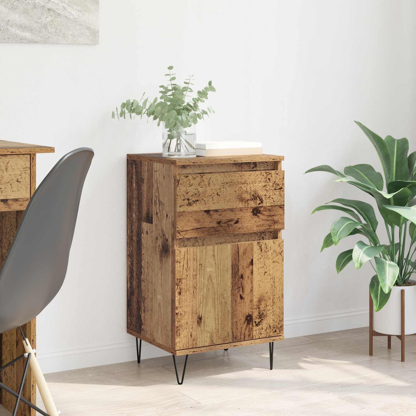 Sideboard with Drawer Old wood 35 x 40 x 70 cm Engineered wood