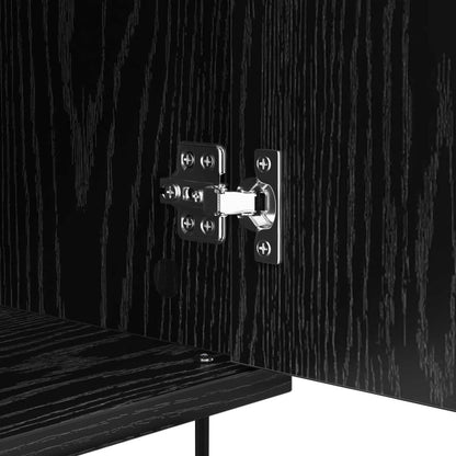 Sideboard with Drawer Black oak 35 x 40 x 70 cm Engineered wood