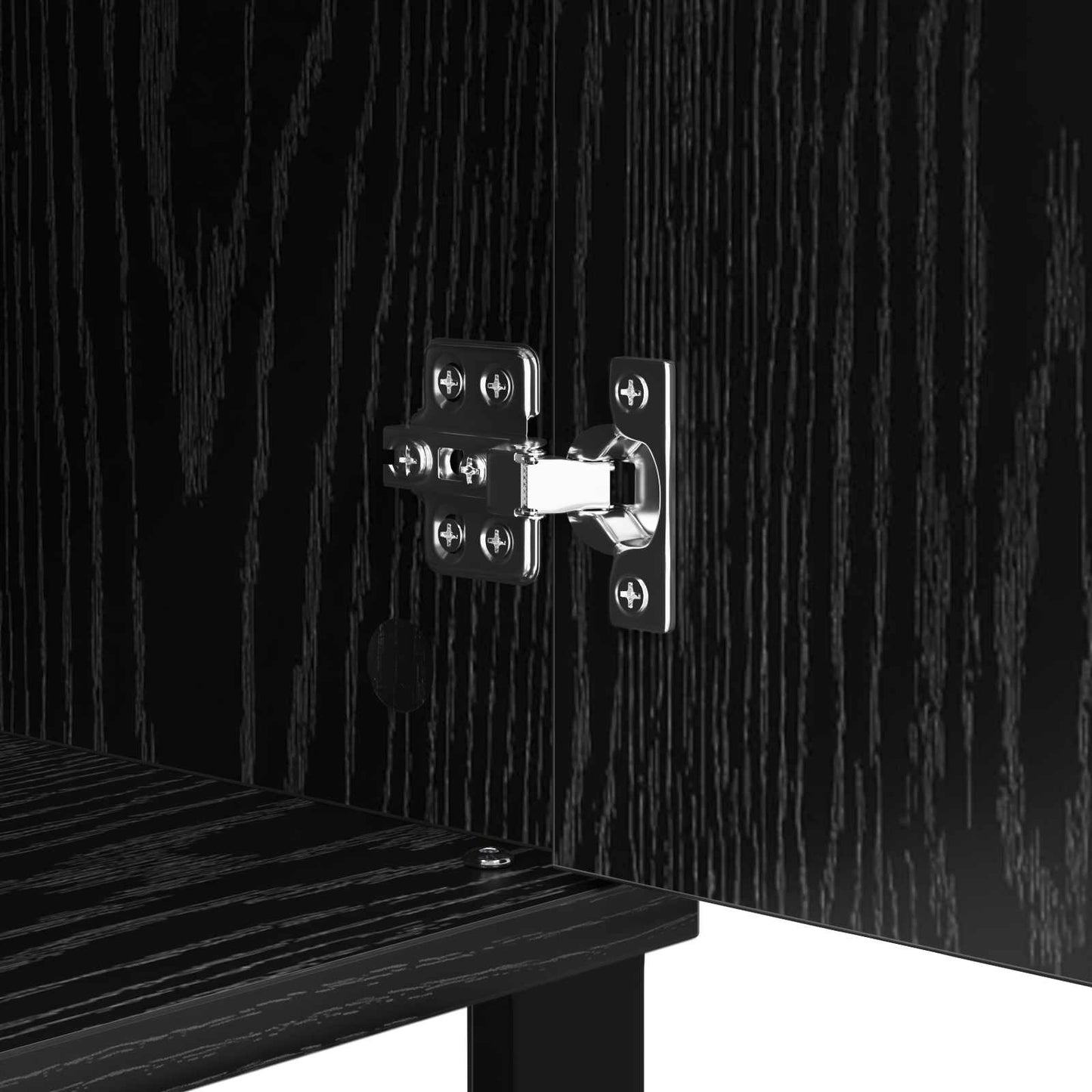 Sideboard with Drawer Black oak 35 x 40 x 70 cm Engineered wood