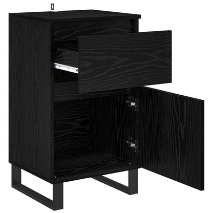 Sideboard with Drawer Black oak 35 x 40 x 70 cm Engineered wood