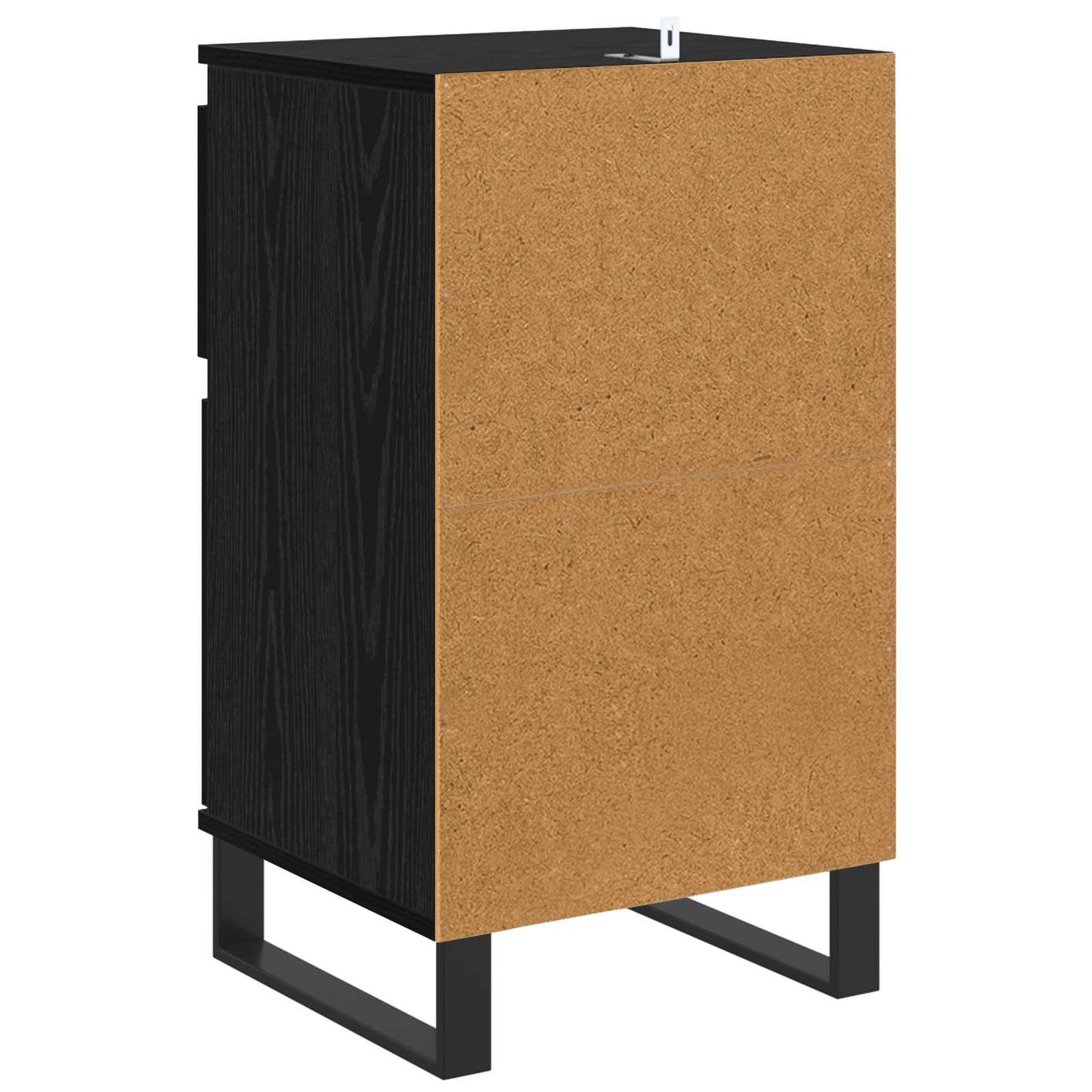 Sideboard with Drawer Black oak 35 x 40 x 70 cm Engineered wood