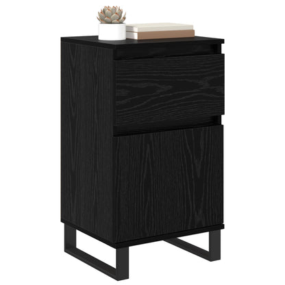 Sideboard with Drawer Black oak 35 x 40 x 70 cm Engineered wood