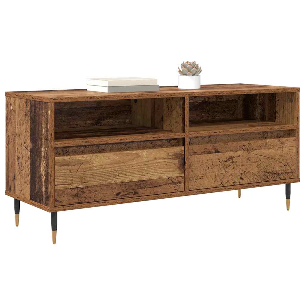 TV Cabinet with Drawer Old Wood 100 x 34.5 x 44.5 cm