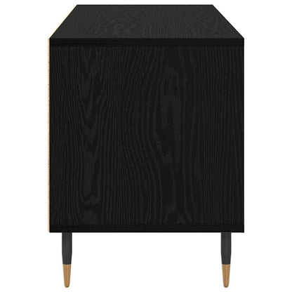 TV Cabinet with Drawer Black Oak 100 x 34.5 x 44.5 cm