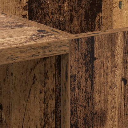 Record Cabinet with Shelf with Door Old Wood 121 x 38 x 48 cm