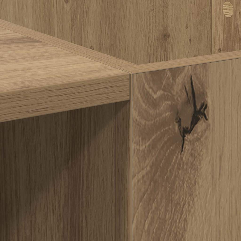 Record Cabinet with Shelf Artisan Oak 121 x 38 x 48 cm