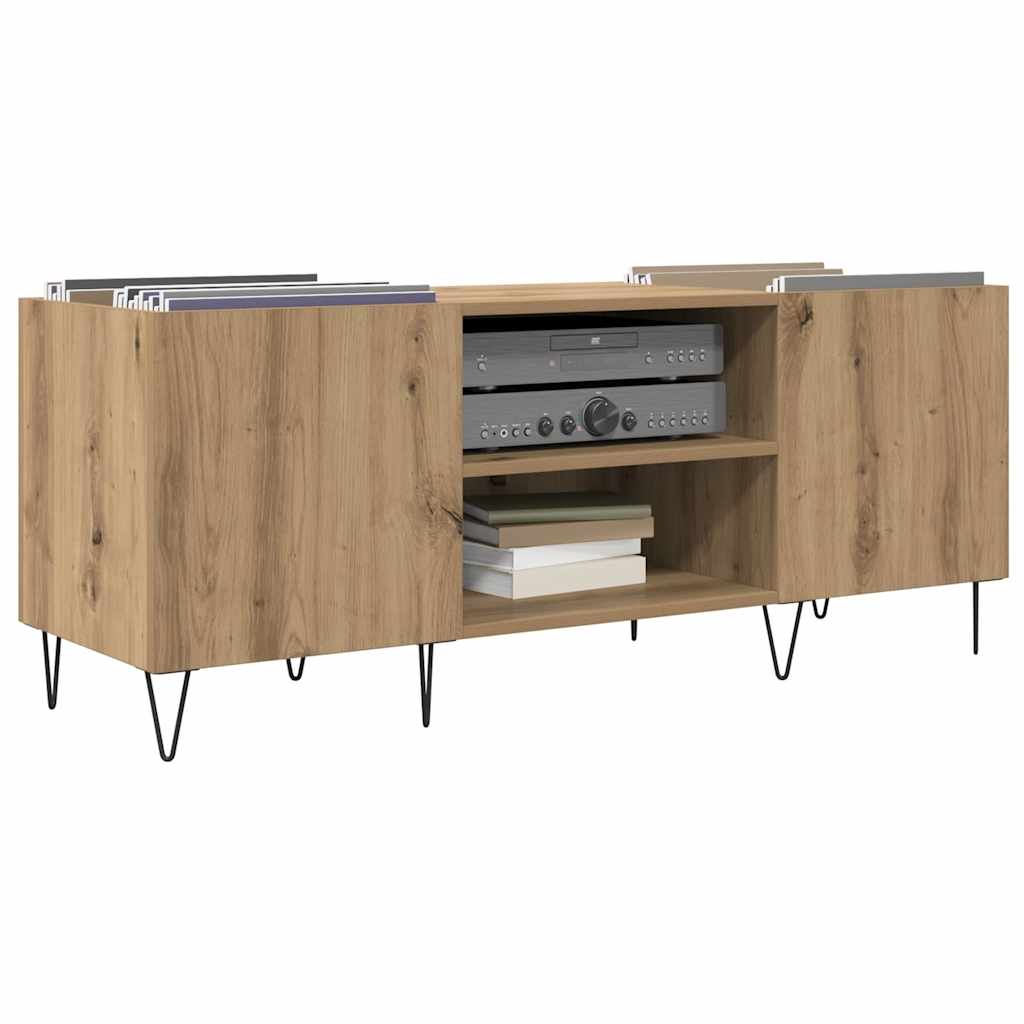 Record Cabinet with Shelf Artisan Oak 121 x 38 x 48 cm