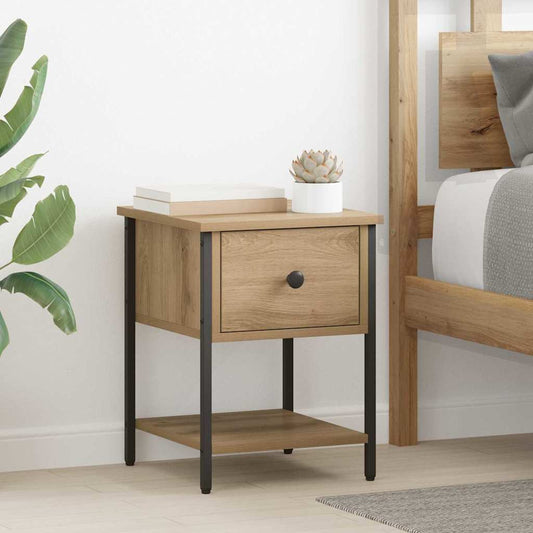 Bedside Table 2 pcs Artisan Oak 34 x 35.5 x 45 cm