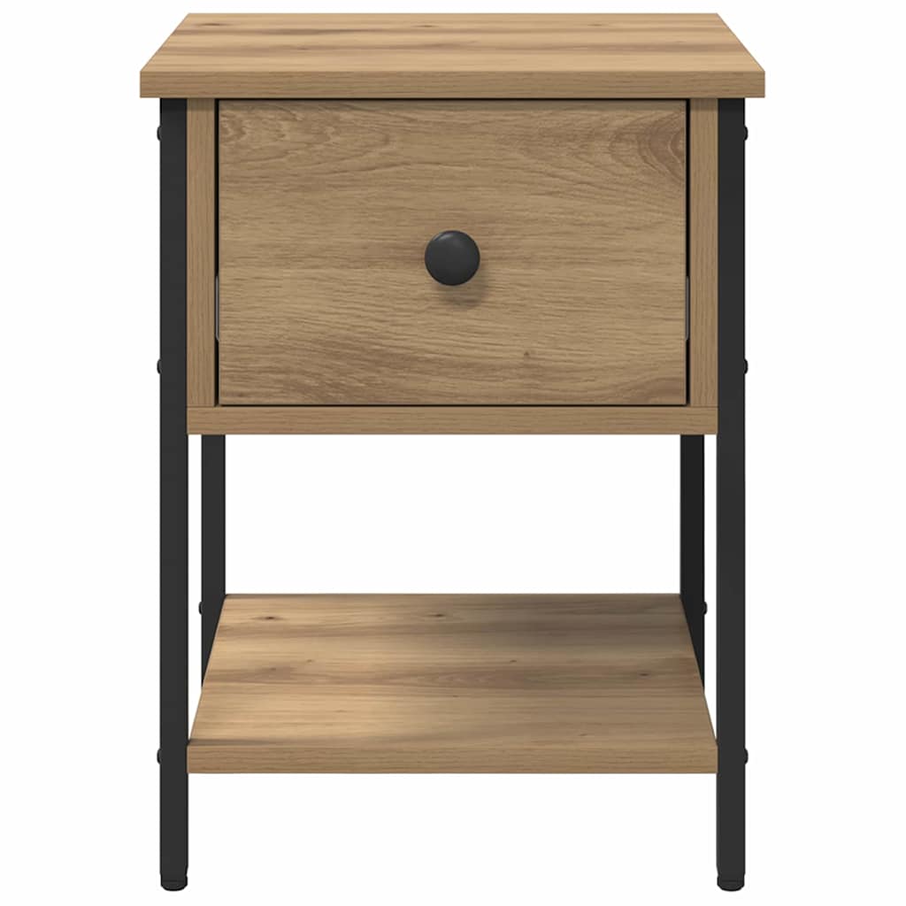 Bedside Table with Drawer 2 pcs Artisan Oak 34 x 35.5 x 45 cm