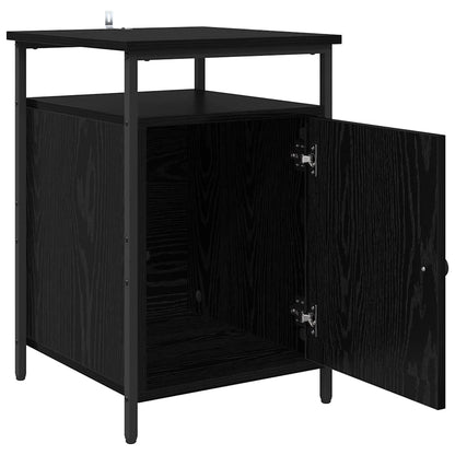 Bedside Cabinet 2 pcs Black Oak 40 x 42 x 60cm Engineered Wood