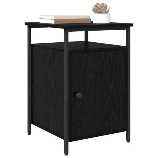 Bedside Cabinet 2 pcs Black Oak 40 x 42 x 60cm Engineered Wood