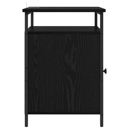 Bedside Cabinet 2 pcs Black Oak 40 x 42 x 60cm Engineered Wood