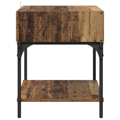 Bedside Table Old Wood 40 x 40 x 50 cm Engineered Wood