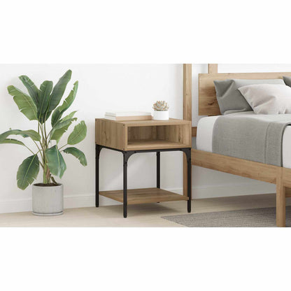 Bedside Table Artisan Oak 40 x 40 x 50 cm Engineered Wood