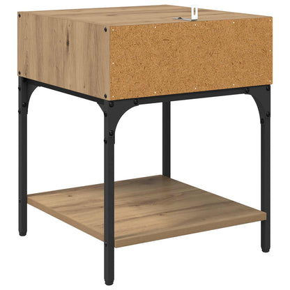 Bedside Table 2 pcs Artisan Oak 40 x 40 x 50 cm Engineered Wood