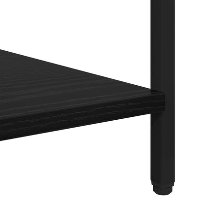 Bedside Table 2 pcs Black Oak 40 x 40 x 50 cm Engineered Wood