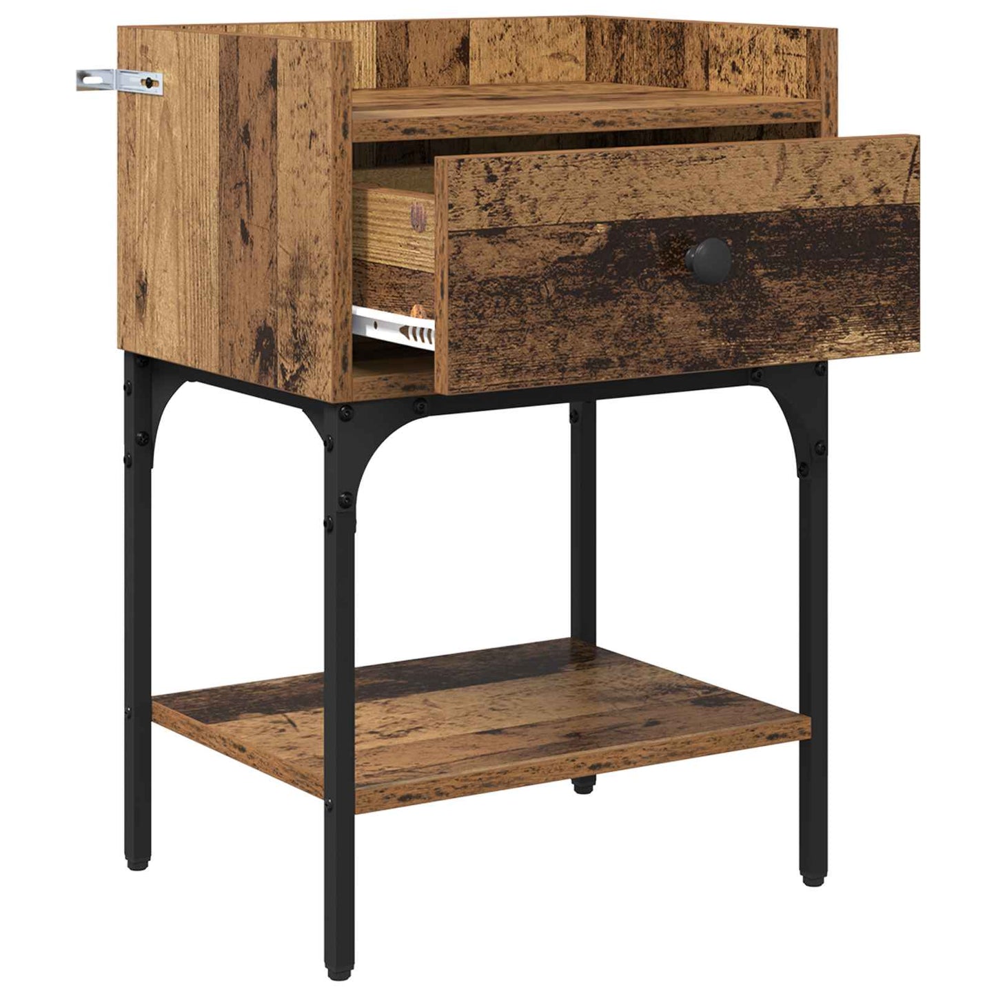 Bedside Table 2 pcs Old Wood 40 x 29 x 60 cm Engineered Wood