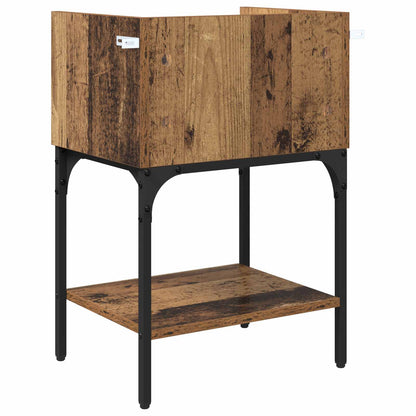 Bedside Table 2 pcs Old Wood 40 x 29 x 60 cm Engineered Wood