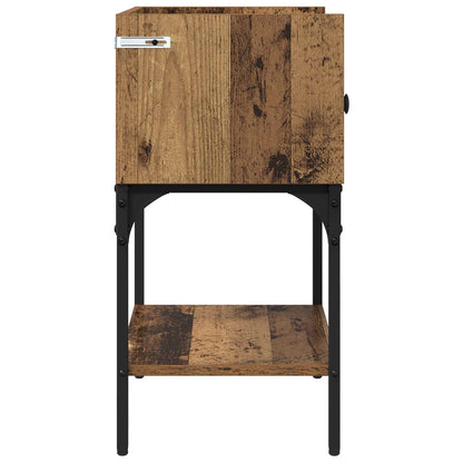 Bedside Table 2 pcs Old Wood 40 x 29 x 60 cm Engineered Wood
