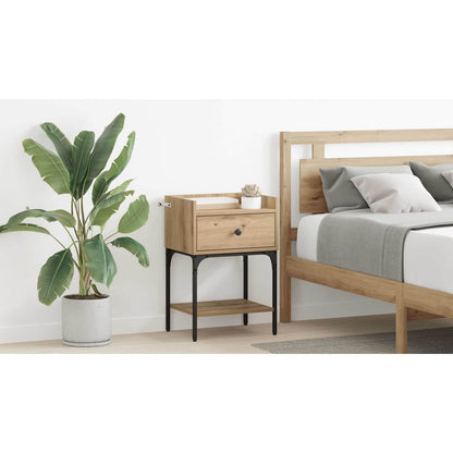 Bedside Table Artisan Oak 40 x 29 x 60 cm Engineered Wood