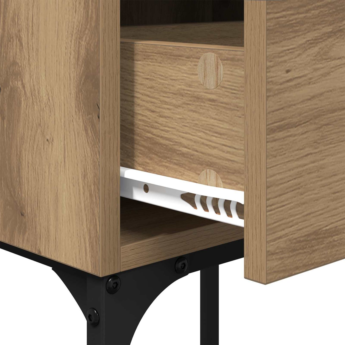 Bedside Table 2 pcs Artisan Oak 40 x 29 x 60 cm Engineered Wood