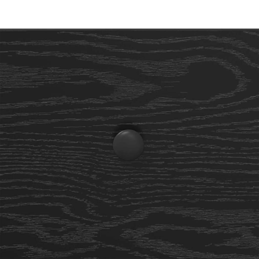 Bedside Table Black Oak 40 x 29 x 60 cm Engineered Wood