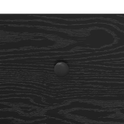 Bedside Table Black Oak 40 x 29 x 60 cm Engineered Wood