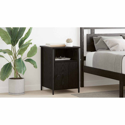 Bedside Cabinet Black Oak 40 x 42 x 60 cm Engineered Wood