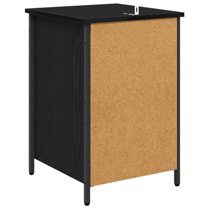 Bedside Cabinet 2 pcs Black Oak 40 x 42 x 60 cm Engineered Wood