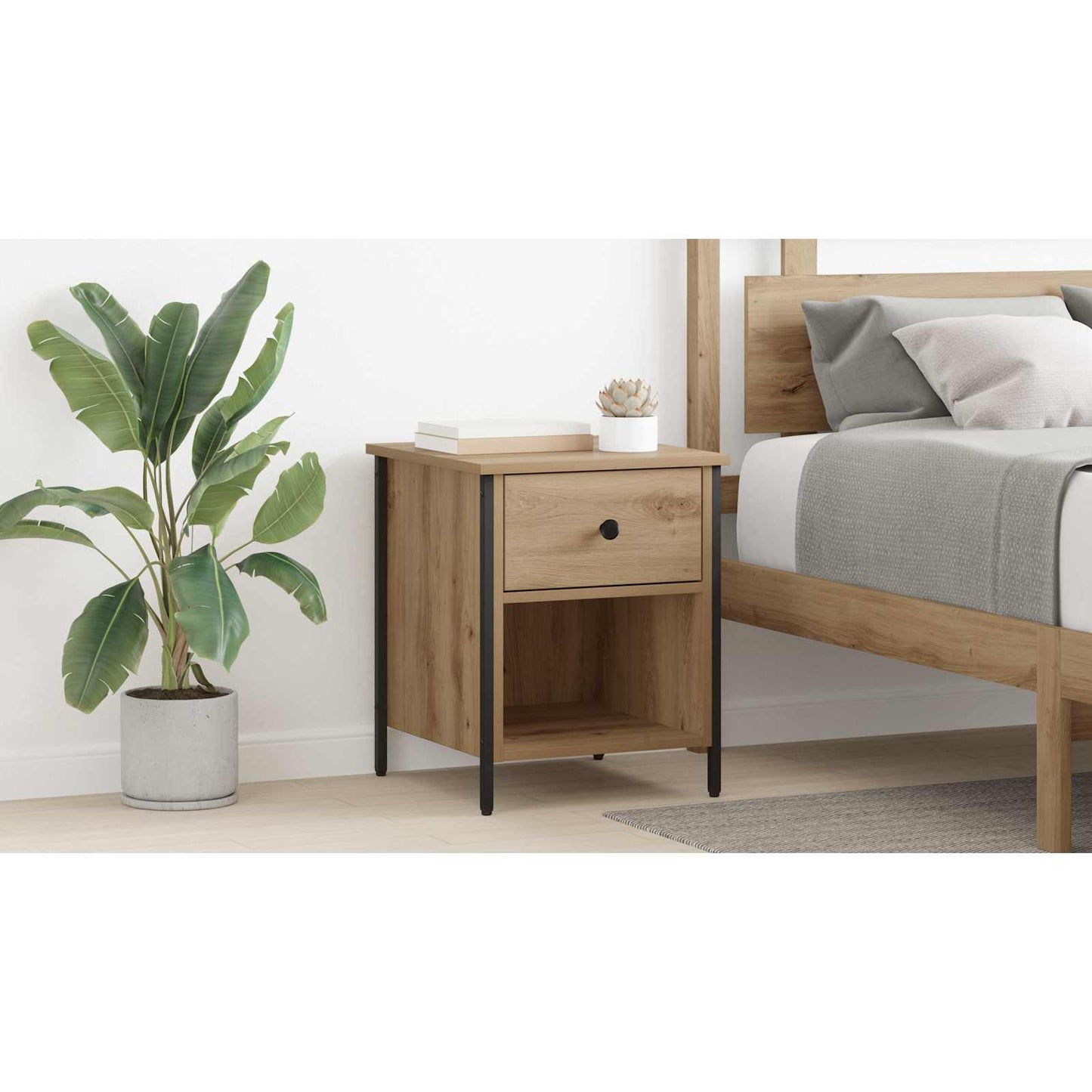 Bedside Cabinet Artisan Oak 40 x 42 x 50 cm Engineered Wood