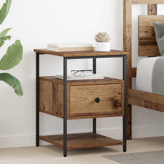 Bedside Cabinet 2 pcs Old Wood 40 x 42 x 56 cm Engineered Wood