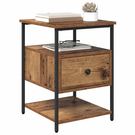 Bedside Cabinet 2 pcs Old Wood 40 x 42 x 56 cm Engineered Wood