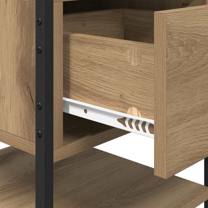 Bedside Cabinet with Drawer 2 pcs Artisan Oak 40 x 42 x 56 cm