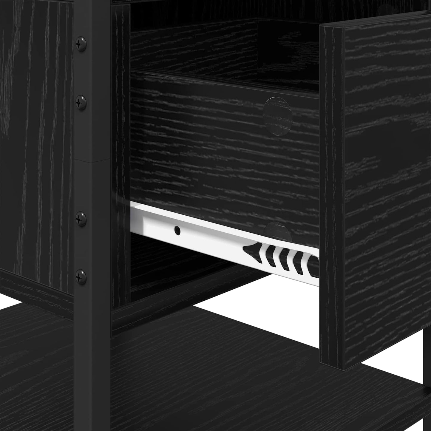 Bedside Cabinet Black Oak 40 x 42 x 56 cm Engineered Wood