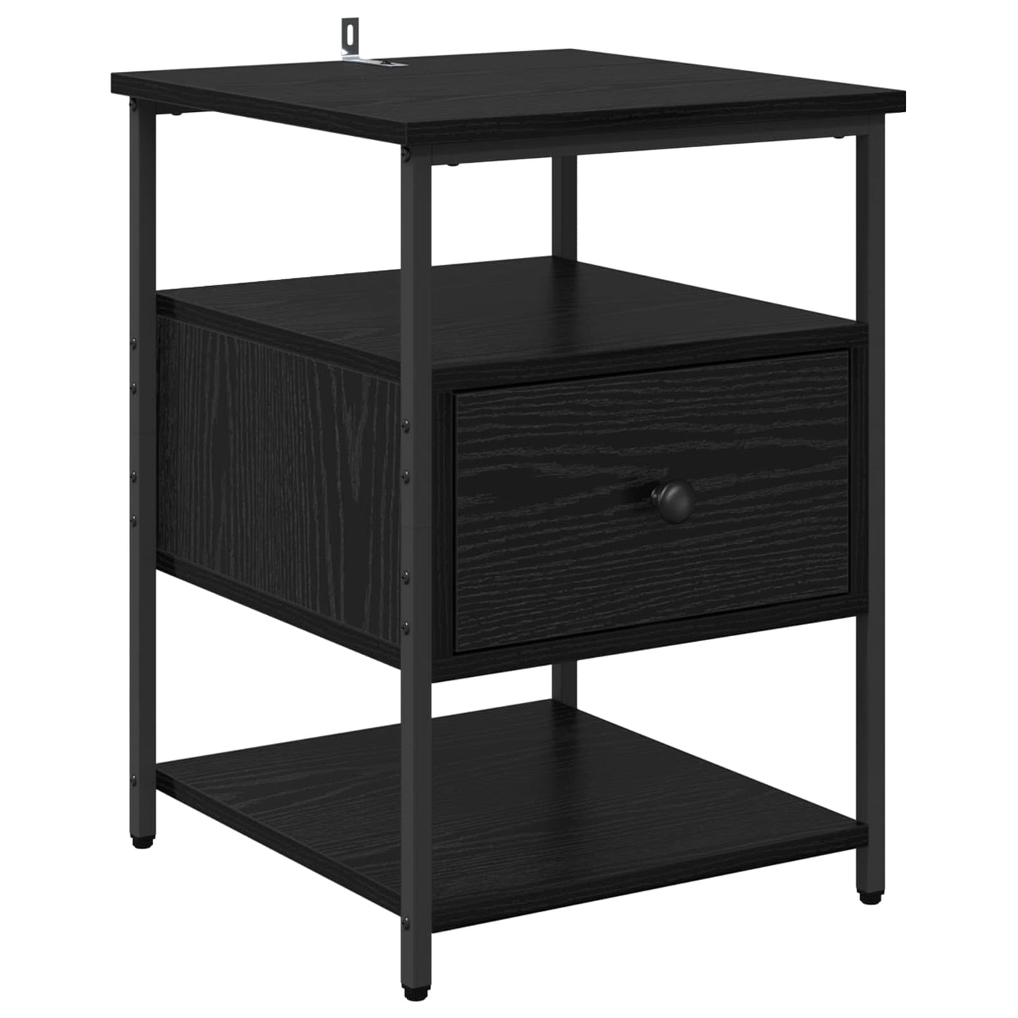 Bedside Cabinet Black Oak 40 x 42 x 56 cm Engineered Wood
