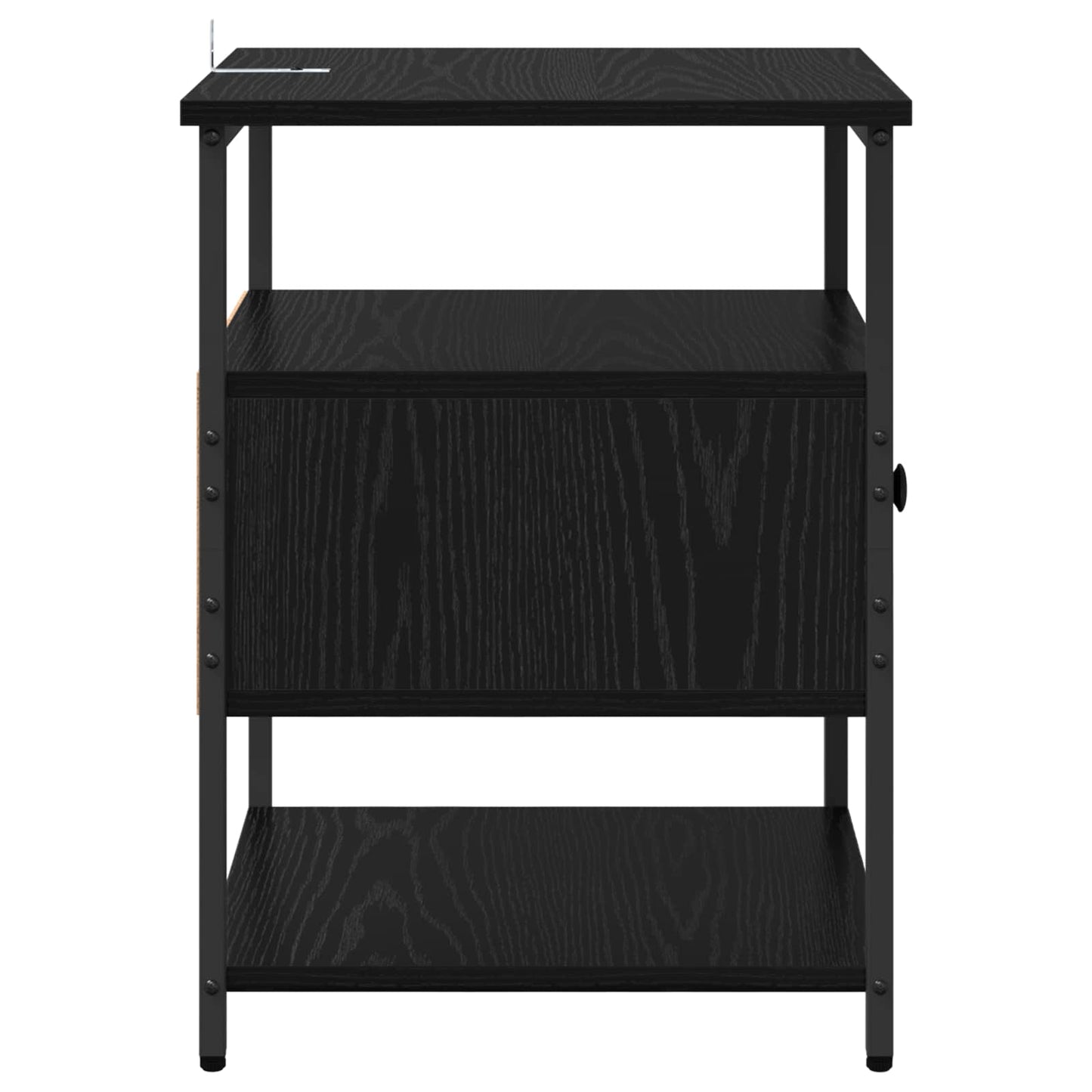 Bedside Cabinet Black Oak 40 x 42 x 56 cm Engineered Wood