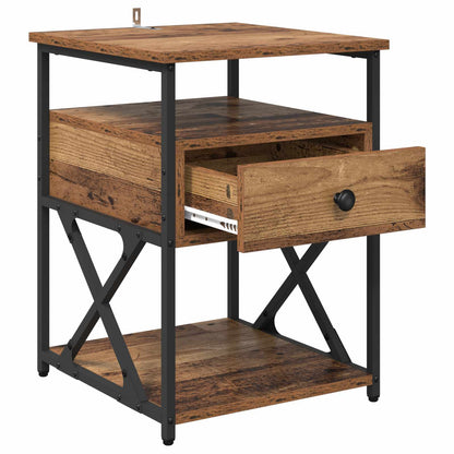 Bedside Cabinet Old Wood 40 x 42 x 55 cm Engineered Wood