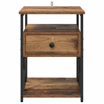 Bedside Cabinet Old Wood 40 x 42 x 55 cm Engineered Wood