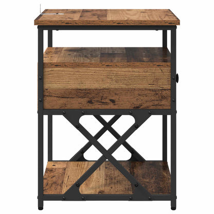 Bedside Cabinet Old Wood 40 x 42 x 55 cm Engineered Wood