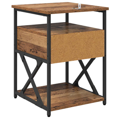 Bedside Cabinet 2 pcs Old Wood 40 x 42 x 55 cm Engineered Wood