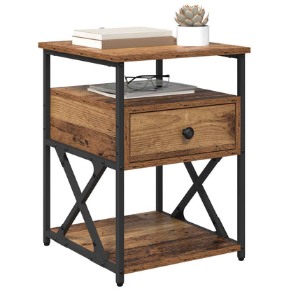 Bedside Cabinet 2 pcs Old Wood 40 x 42 x 55 cm Engineered Wood
