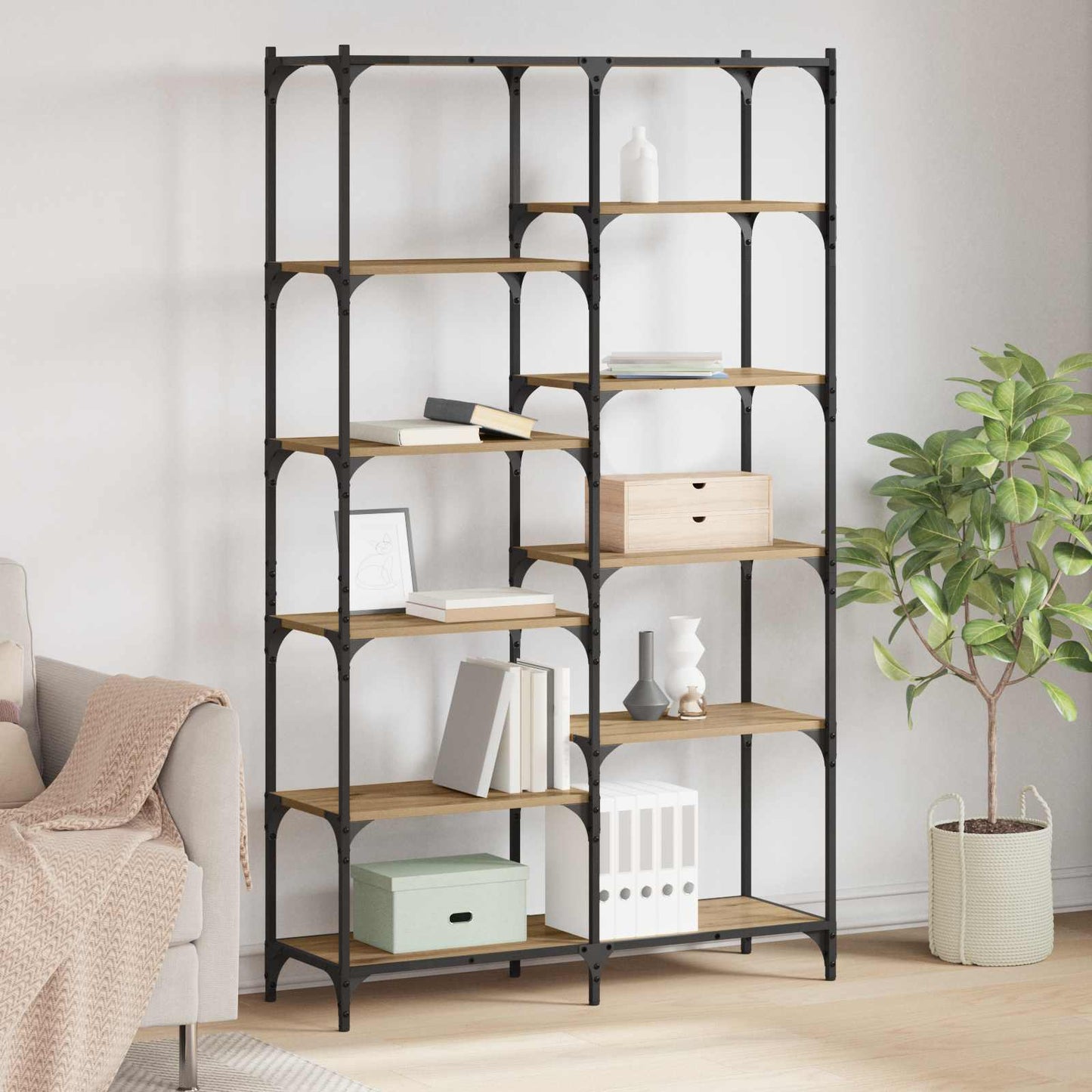 Bookshelf Artisan oak 100 x 32 x 170 cm Engineered wood