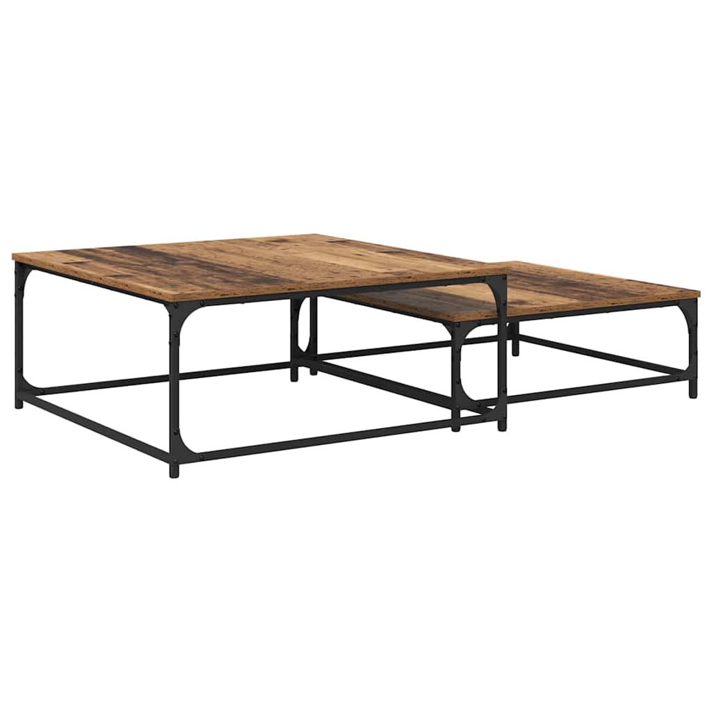 Coffee Table 2 pcs Old Wood Engineered Wood