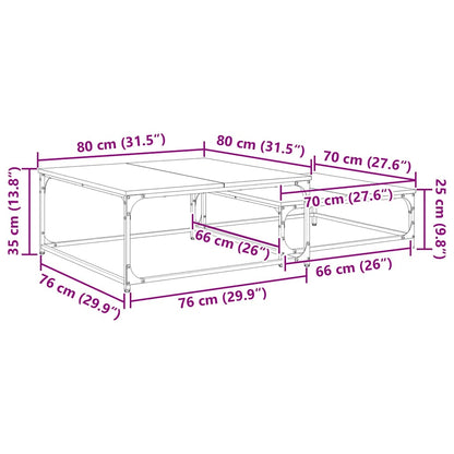 Coffee Table 2 pcs Old Wood Engineered Wood