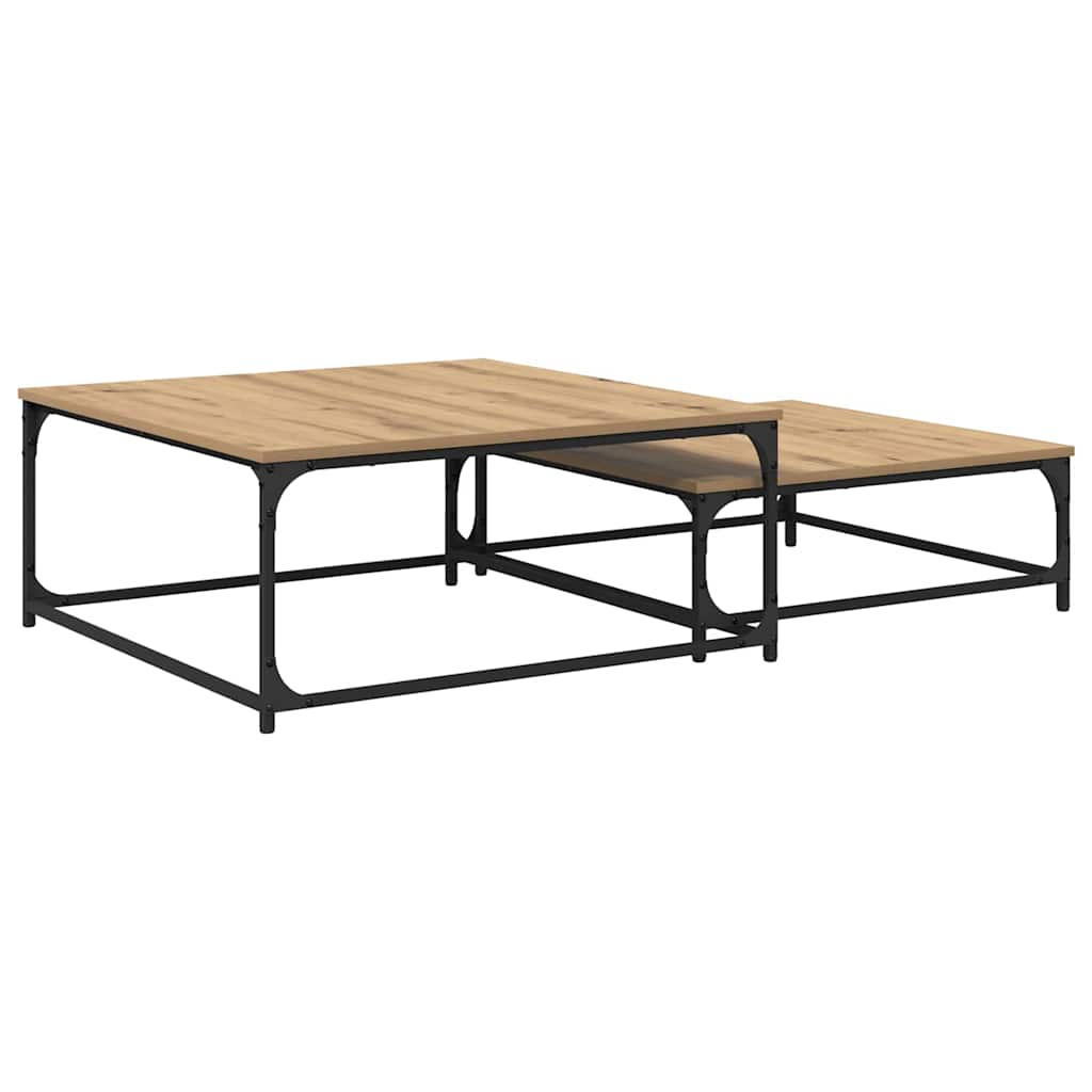 Coffee Table 2 pcs Artisan Oak Engineered Wood