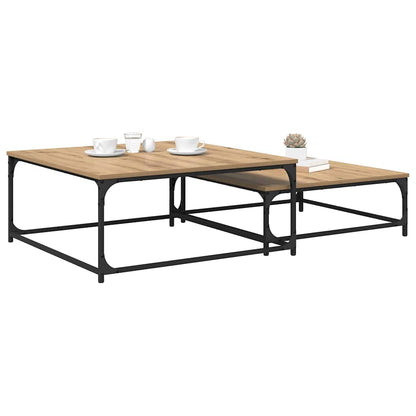 Coffee Table 2 pcs Artisan Oak Engineered Wood